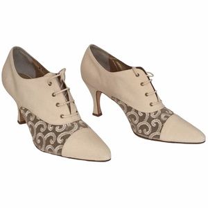 Larry Stuart lace mesh Italian bootie shoes